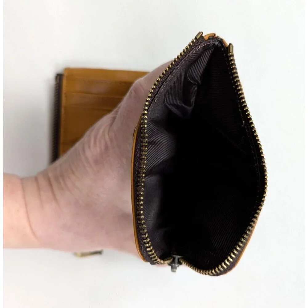 Humerpaul Leather Men's Long Leather Wallet In Dark Mustard